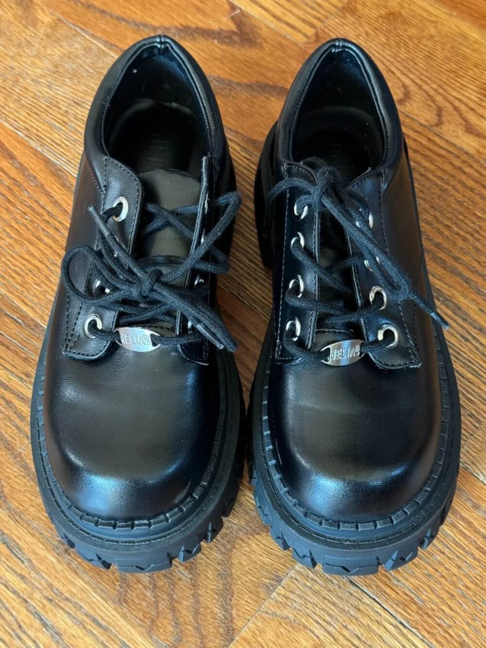 dELiA*s by Dolls Kill Teen Craft Oxford Shoes Black Size 7 w/ Box